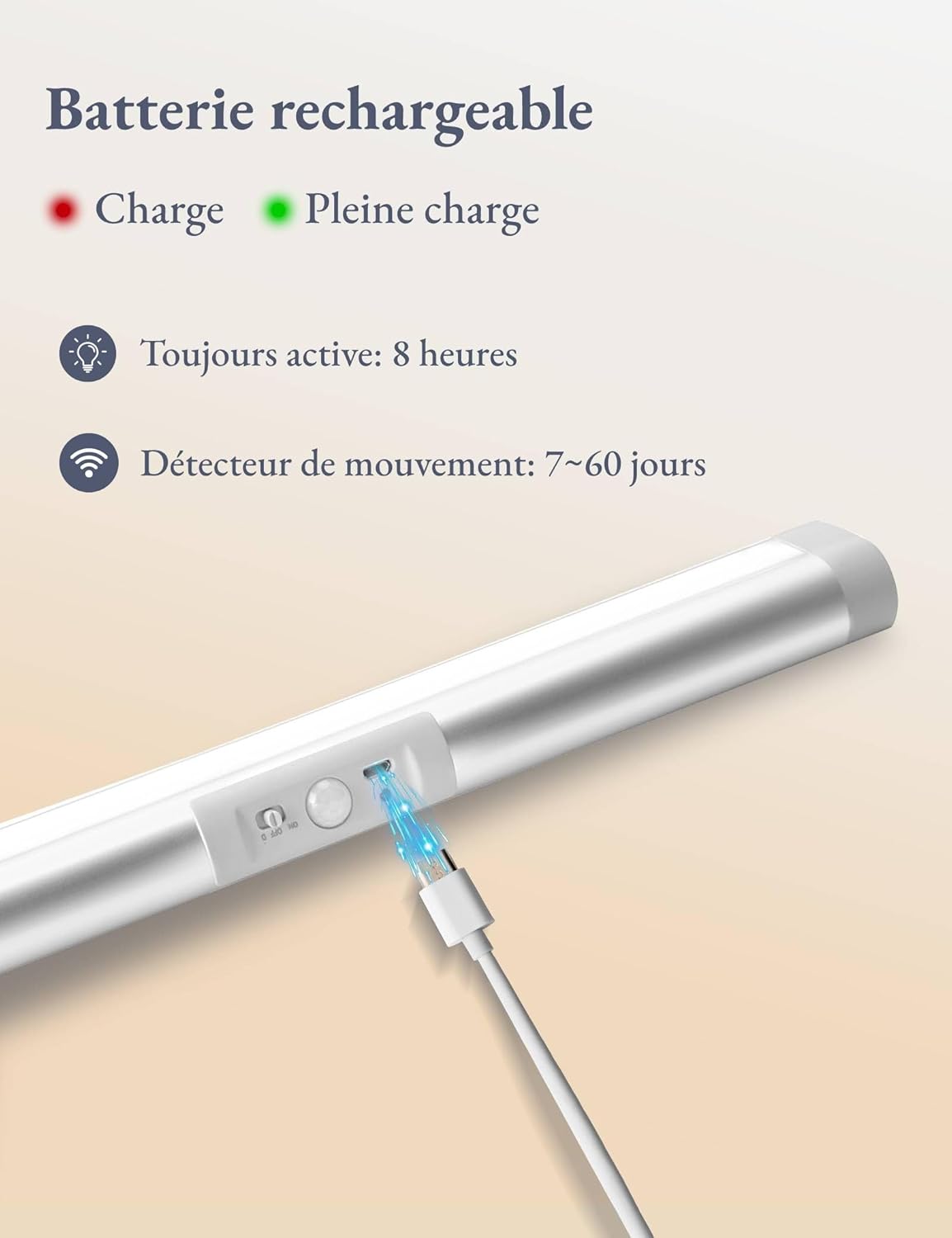 💡 Lampes LED intelligentes rechargeables avec capteur – sans perçage